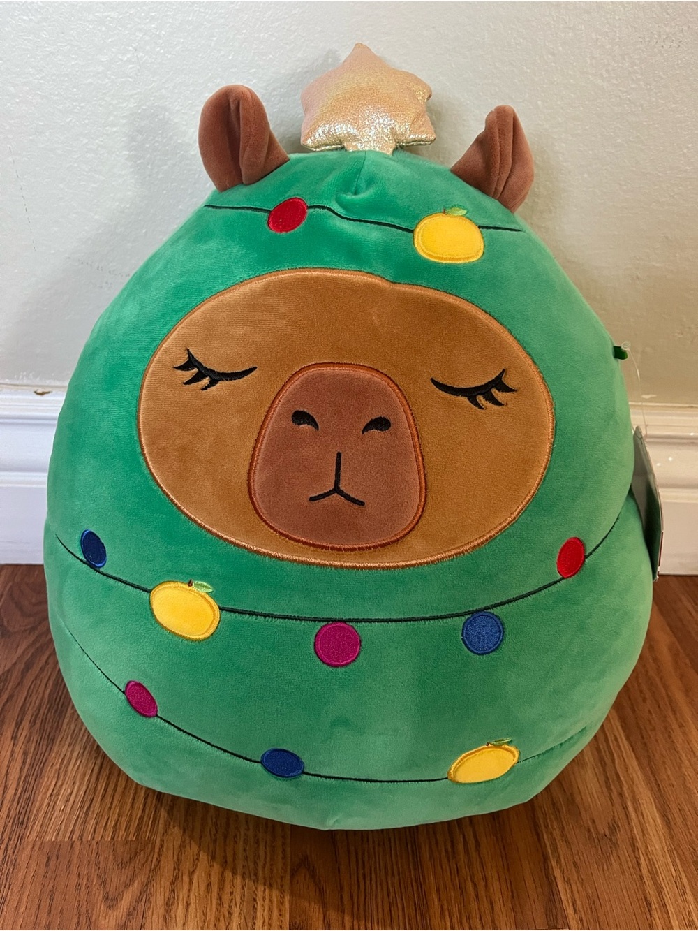 Squishmallows Green Plush Llama with Yellow Details
